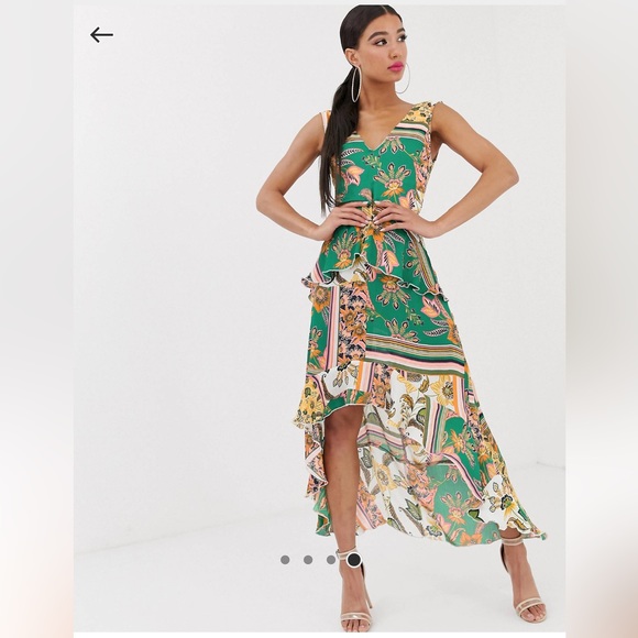 Summer Fruits Splash High-Low Dress